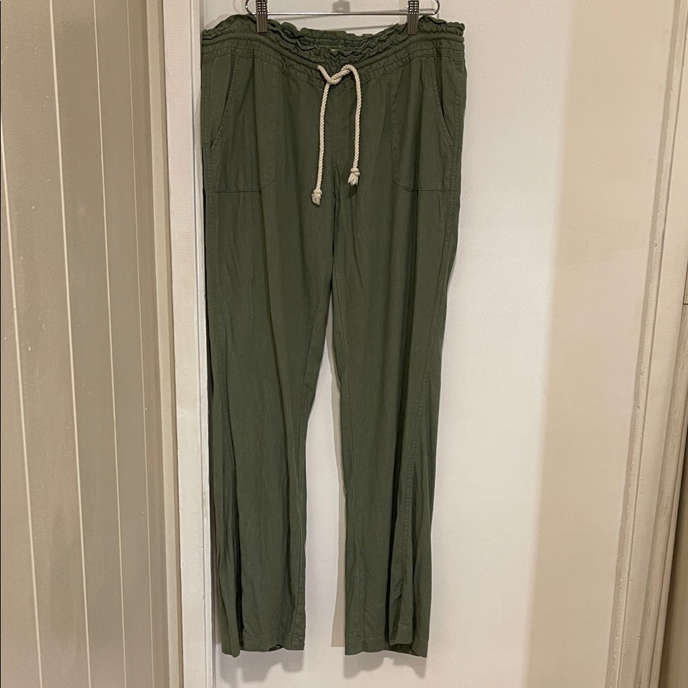 Roxy Olive Green Drawstring Pant - image 1